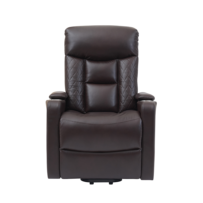 Sièges de cinéma maison en cuir respirant, fauteuil inclinable à levage électrique avec porte-gobelets pour personnes âgées