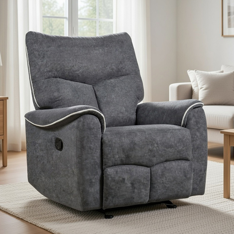 Fauteuil inclinable manuel avec tissu doux et confortable