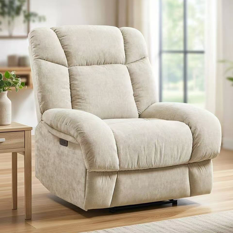 Chaise rembourrée électrique surdimensionnée avec port USB