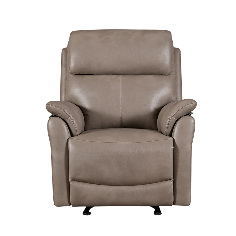 Fauteuil inclinable manuel en cuir de 35,8 po avec accoudoirs roulés 