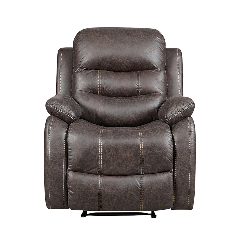 Fauteuil inclinable manuel tapissé en cuir pour le salon