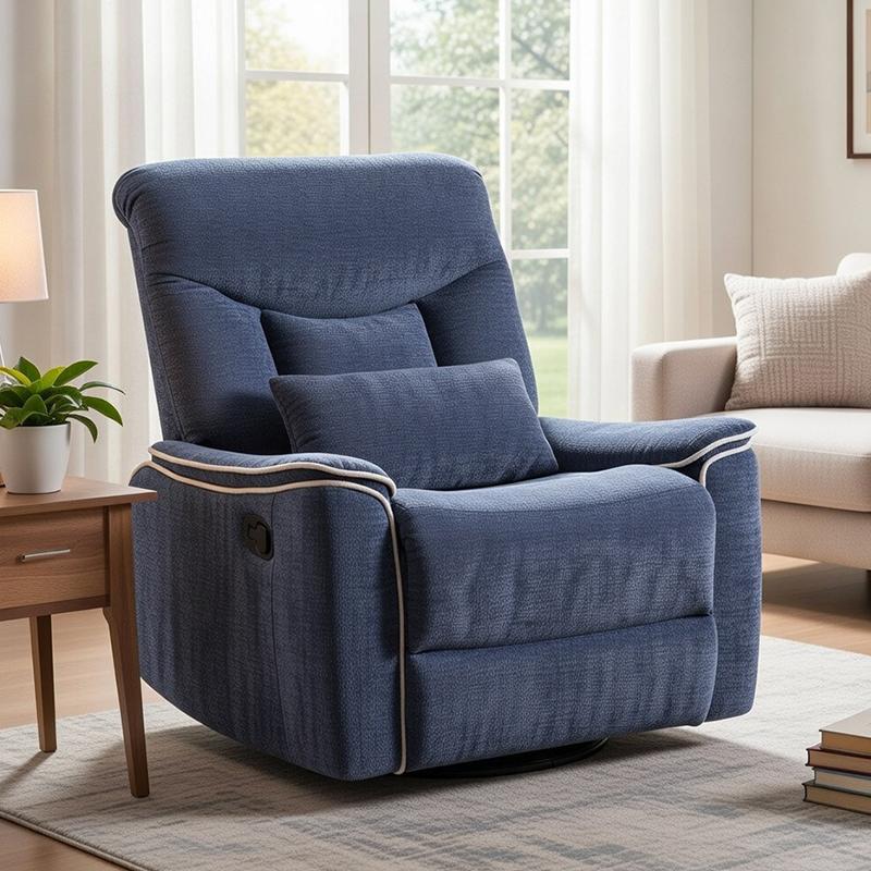 Grand fauteuil inclinable manuel en chenille à siège large avec pivot et bascule 
