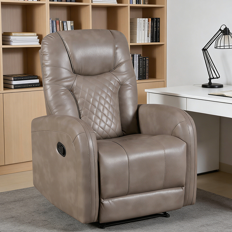 Fauteuil inclinable à siège unique inclinable manuel en cuir respirant