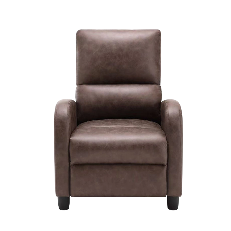 Fauteuil club inclinable en microfibre à dossier push