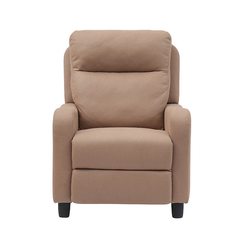 Fauteuil club inclinable en microfibre à dossier push