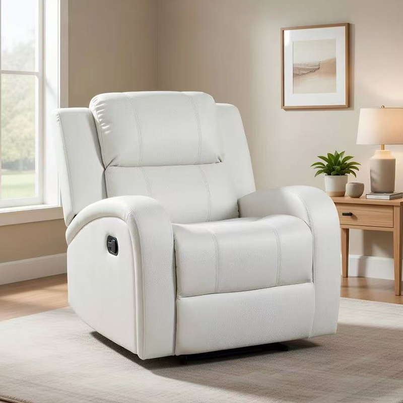 Fauteuil inclinable manuel classique et traditionnel avec accoudoirs et dossier rembourrés