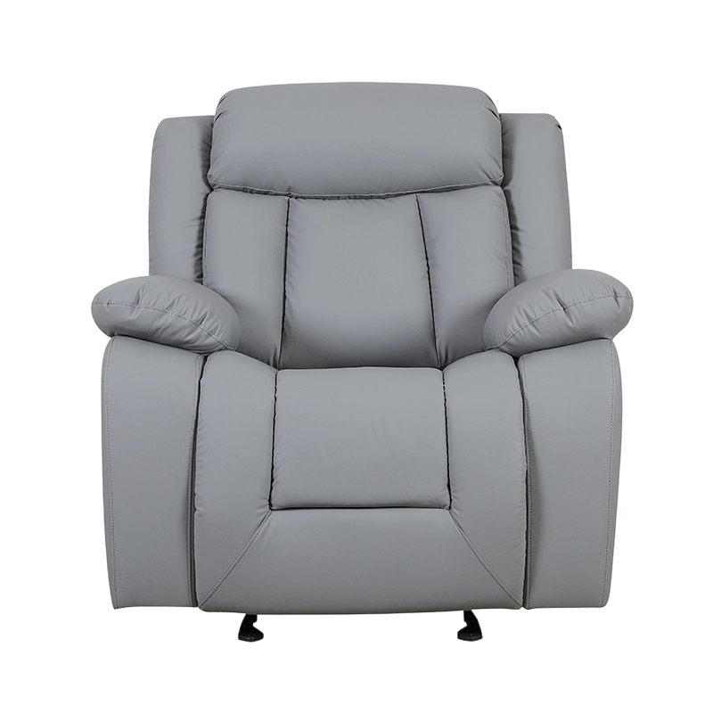 Fauteuil inclinable et berçant manuel en similicuir