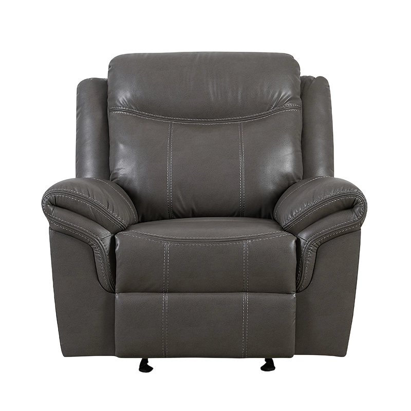 Fauteuil inclinable manuel en similicuir avec patin
